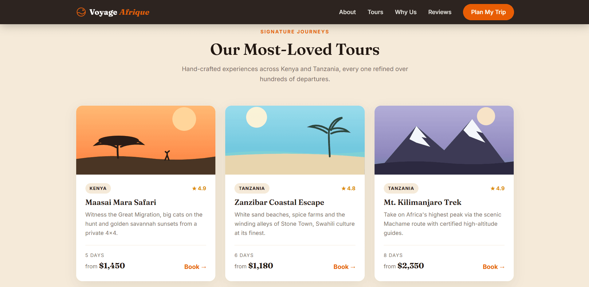 Voyage Afrique Tours — screenshot 2
